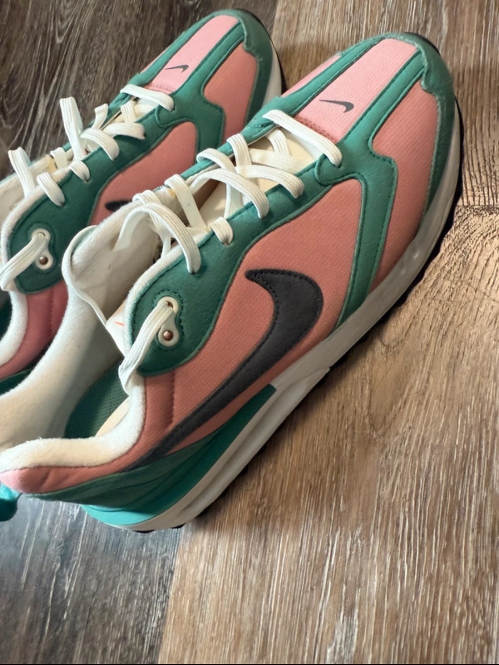 Nike Women’s Pink & Teal Lace-Up Sneakers